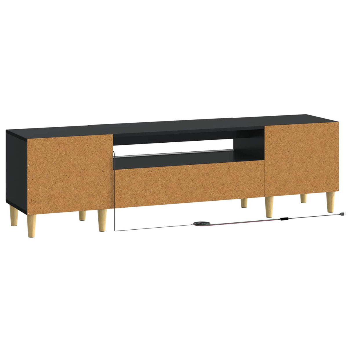 vidaXL LED TV Cabinet White Engineered Wood