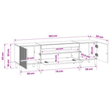 vidaXL LED TV Cabinet White Engineered Wood