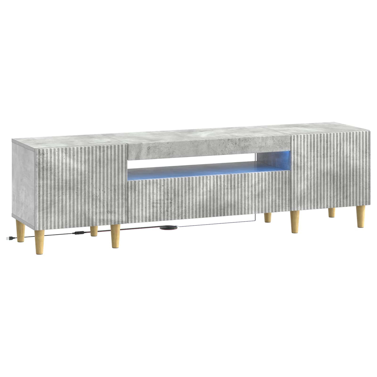 vidaXL LED TV Cabinet White Engineered Wood