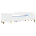 vidaXL LED TV Cabinet White Engineered Wood