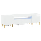 vidaXL LED TV Cabinet White Engineered Wood