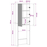 vidaXL Toiletkast ARNHEM Wit 66 x 25,5 x 190 cm Bewerkt hout