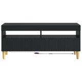 vidaXL LED tv-meubel Wit Bewerkt hout