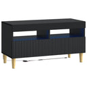 vidaXL LED tv-meubel Wit Bewerkt hout