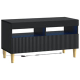 vidaXL LED tv-meubel Wit Bewerkt hout