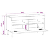 vidaXL LED tv-meubel Wit Bewerkt hout