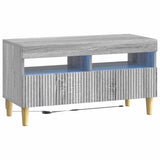 vidaXL LED tv-meubel Wit Bewerkt hout