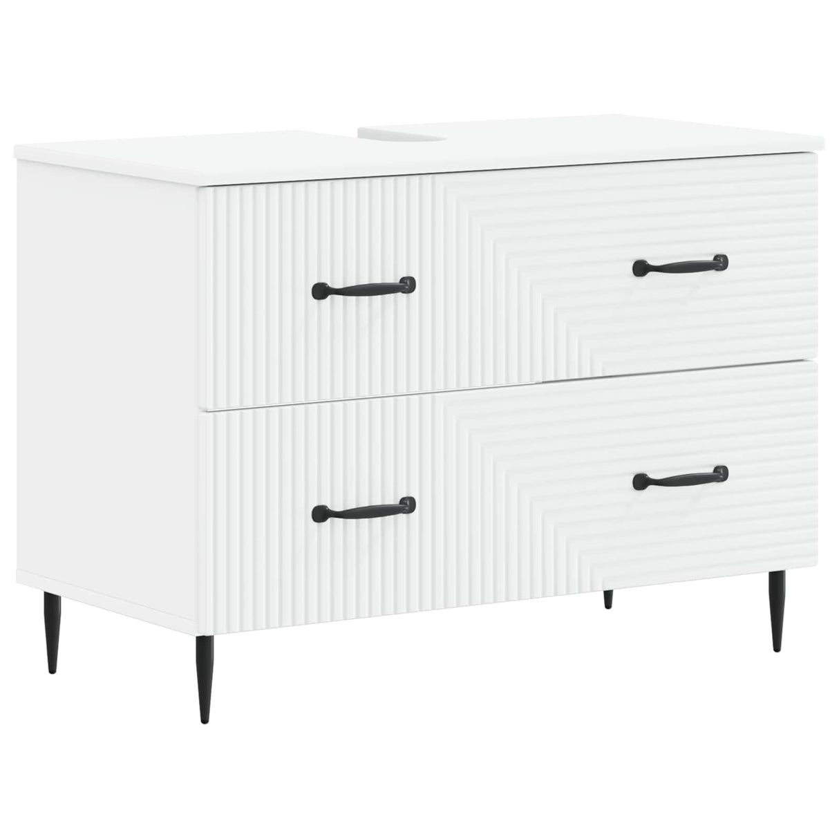 vidaXL Wastafel kabinet voor de badkamer HAARLEM Wit 82 x 41 x 58,5 cm
