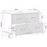 vidaXL Wastafel kabinet voor de badkamer HAARLEM Wit 82 x 41 x 58,5 cm