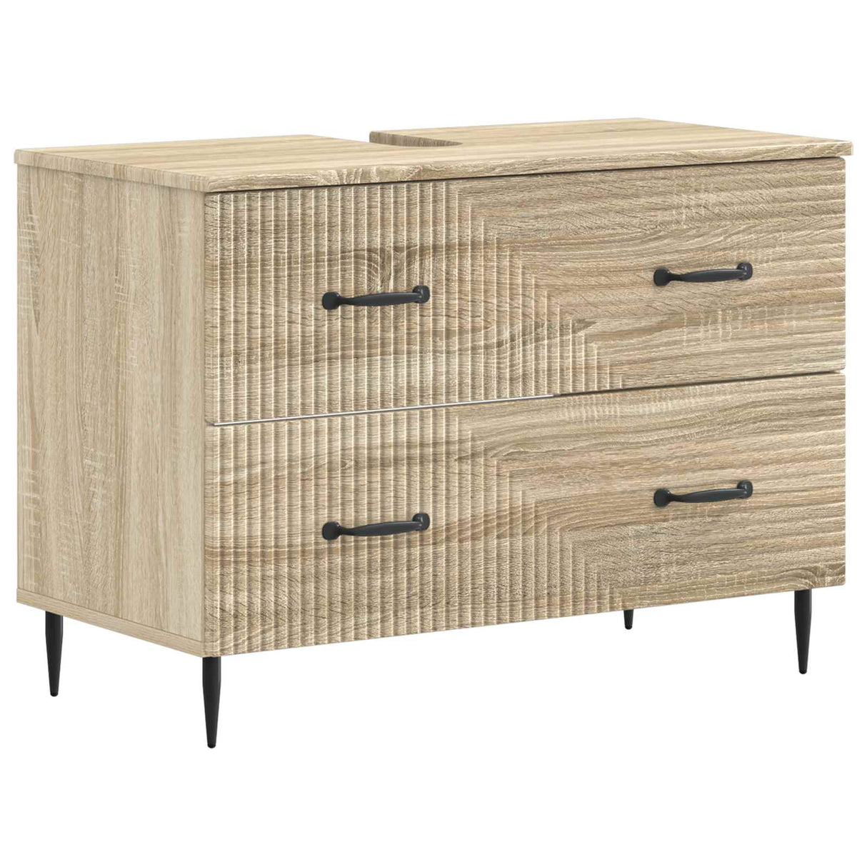 vidaXL Wastafel kabinet voor de badkamer HAARLEM Wit 82 x 41 x 58,5 cm