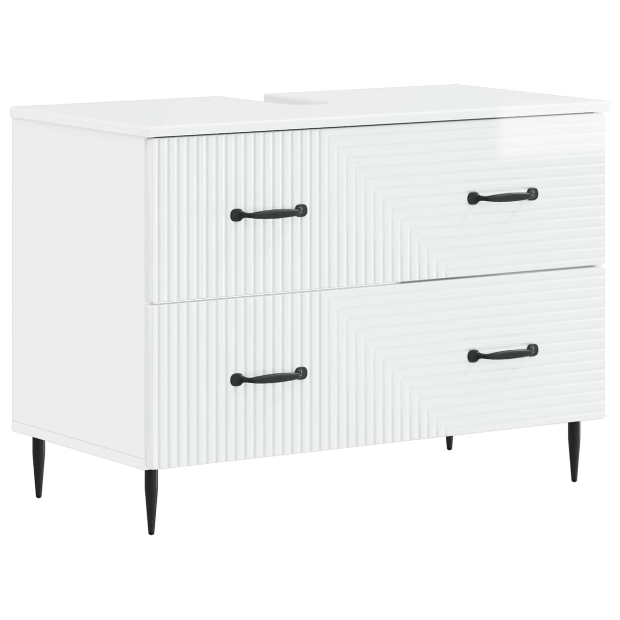 vidaXL Wastafel kabinet voor de badkamer HAARLEM Wit 82 x 41 x 58,5 cm