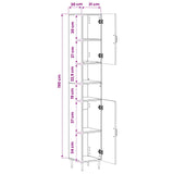 vidaXL Bathroom Cabinet with Open Shelf HAARLEM White 30 x 31 x 190 cm