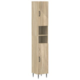 vidaXL Bathroom Cabinet with Open Shelf HAARLEM White 30 x 31 x 190 cm