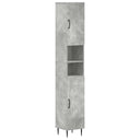 vidaXL Bathroom Cabinet with Open Shelf HAARLEM White 30 x 31 x 190 cm