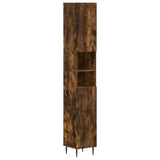 vidaXL Bathroom Cabinet with Open Shelf HAARLEM White 30 x 31 x 190 cm