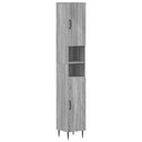 vidaXL Bathroom Cabinet with Open Shelf HAARLEM White 30 x 31 x 190 cm