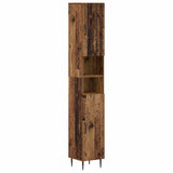 vidaXL Bathroom Cabinet with Open Shelf HAARLEM White 30 x 31 x 190 cm