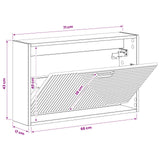 vidaXL Wandgemonteerde Schoenenkast HAARLEM 71 x 17 x 43 cm Wit