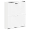 vidaXL Wandgemonteerde Schoenenkast HAARLEM 71 x 17 x 86 cm Wit