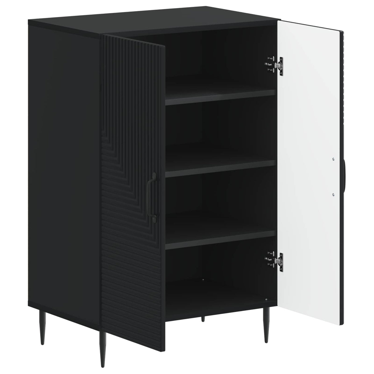 vidaXL Shoe cabinet HAARLEM 59.5 x 39.5 x 89.5 cm Engineered wood White