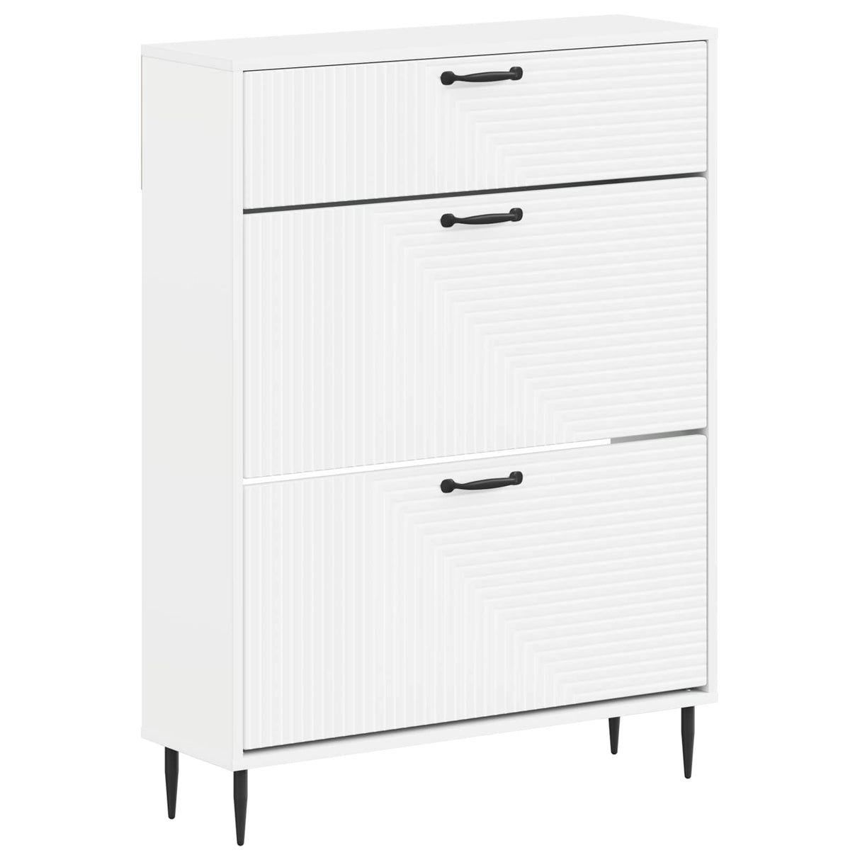 vidaXL Schoenenkast HAARLEM 78 x 24 x 103 cm Bewerkt hout Wit