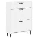 vidaXL Schoenenkast HAARLEM 78 x 24 x 103 cm Bewerkt hout Wit