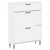 vidaXL Schoenenkast HAARLEM 78 x 24 x 103 cm Bewerkt hout Wit