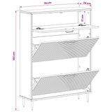 vidaXL Schoenenkast HAARLEM 78 x 24 x 103 cm Bewerkt hout Wit