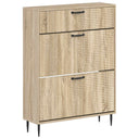 vidaXL Schoenenkast HAARLEM 78 x 24 x 103 cm Bewerkt hout Wit