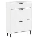 vidaXL Schoenenkast HAARLEM 78 x 24 x 103 cm Bewerkt hout Wit