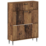 vidaXL Schoenenkast HAARLEM 78 x 24 x 103 cm Bewerkt hout Wit