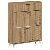 vidaXL Schoenenkast HAARLEM 78 x 24 x 103 cm Bewerkt hout Wit
