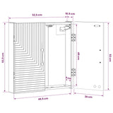 vidaXL Dartbord Kabinet HAARLEM Wit 52,5 x 10,5 x 53,5 cm Bewerkt hout