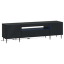 vidaXL LED tv-meubel Wit Bewerkt hout