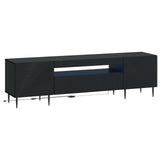 vidaXL LED tv-meubel Wit Bewerkt hout