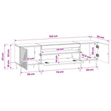 vidaXL LED tv-meubel Wit Bewerkt hout