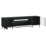 vidaXL LED tv-meubel Wit Bewerkt hout