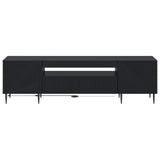 vidaXL LED tv-meubel Wit Bewerkt hout