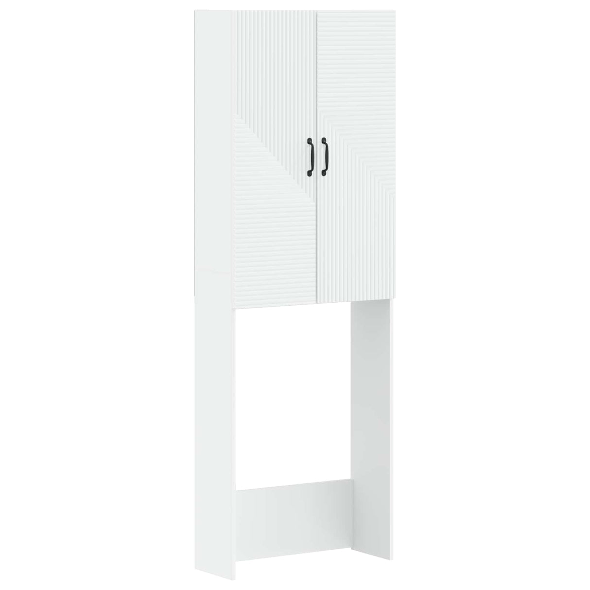 vidaXL Toiletkast HAARLEM Wit 66 x 25,5 x 190 cm Bewerkt hout