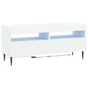 vidaXL LED tv-meubel Wit Bewerkt hout