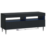 vidaXL LED tv-meubel Wit Bewerkt hout