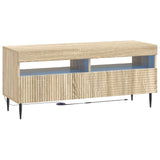 vidaXL LED tv-meubel Wit Bewerkt hout