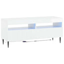 vidaXL LED tv-meubel Wit Bewerkt hout