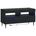 vidaXL LED tv-meubel Wit Bewerkt hout