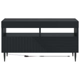 vidaXL LED tv-meubel Wit Bewerkt hout