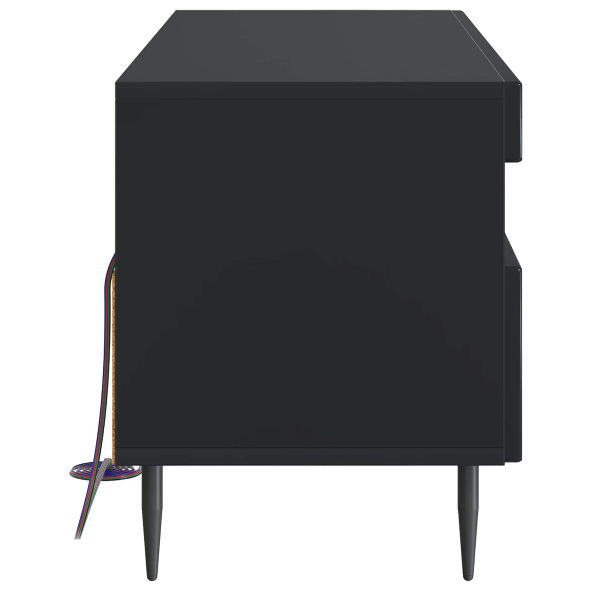 vidaXL LED tv-meubel Wit Bewerkt hout