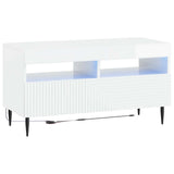 vidaXL LED tv-meubel Wit Bewerkt hout
