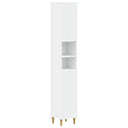 vidaXL Bathroom Cabinet with Open Shelf DELFT White 30 x 31 x 190 cm