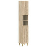 vidaXL Bathroom Cabinet with Open Shelf DELFT White 30 x 31 x 190 cm