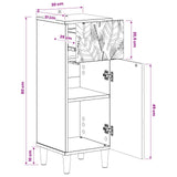 vidaXL Bathroom Storage Cabinet DELFT White 30 x 31 x 80 cm Engineered wood